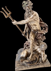 flotte Neptun skulptur i bronze – en elegant figur til stue, kontor eller som mindeværdig gave